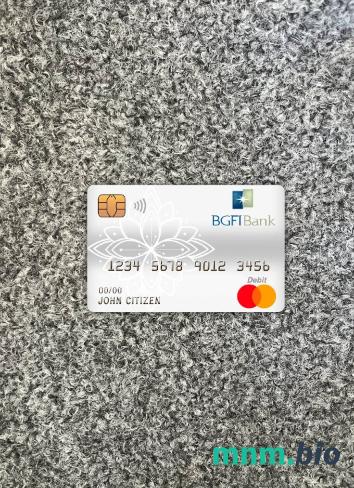 Cameroon BGFI bank master obciążyć card wygląd fotograficzny skan PSD + zdjęcie
